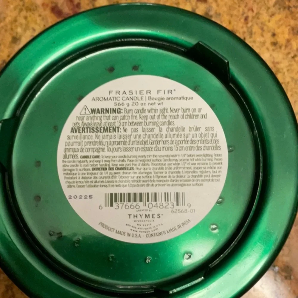 Thymes Frasier Fir candle NWOT - Picture 3 of 4